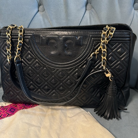 COPY - Tory Burch black shoulder bag. Authentic with original satchel. Hardly w… - Picture 3 of 4